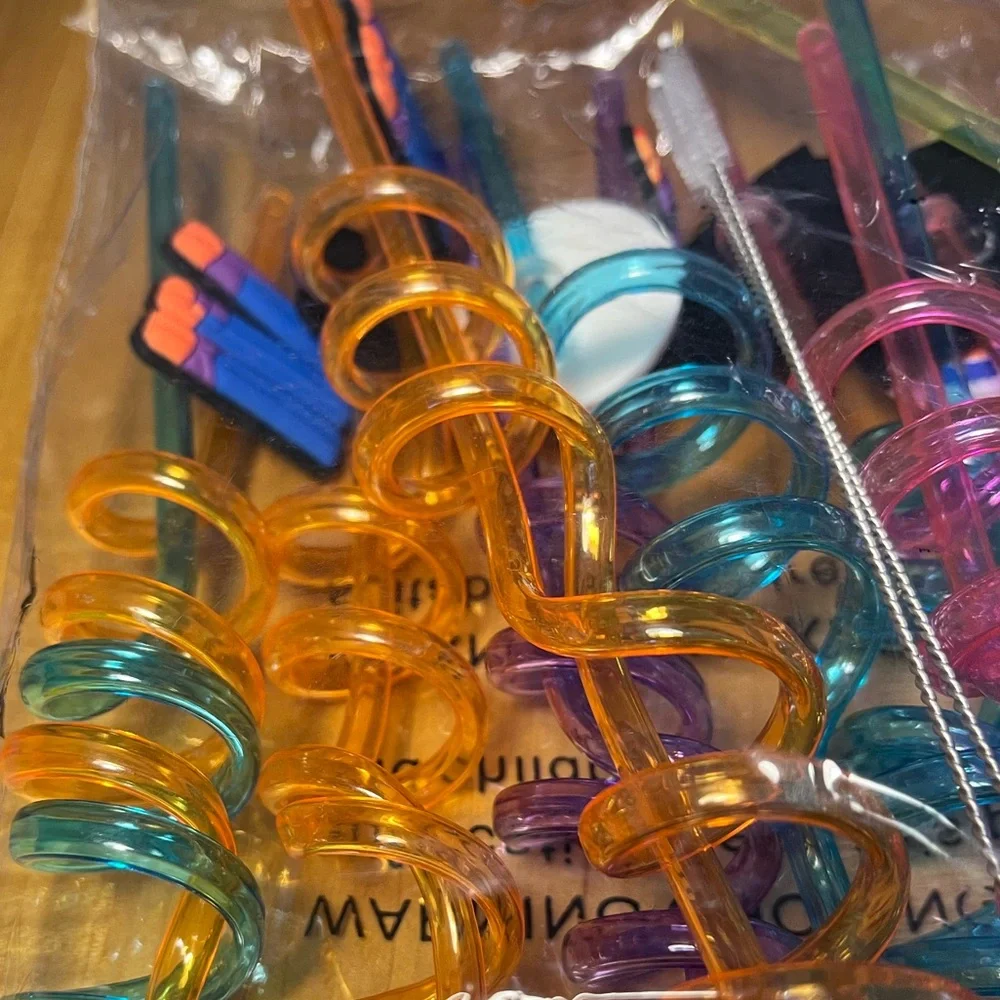 Nerf Colorful Spiral Straws Set of 25